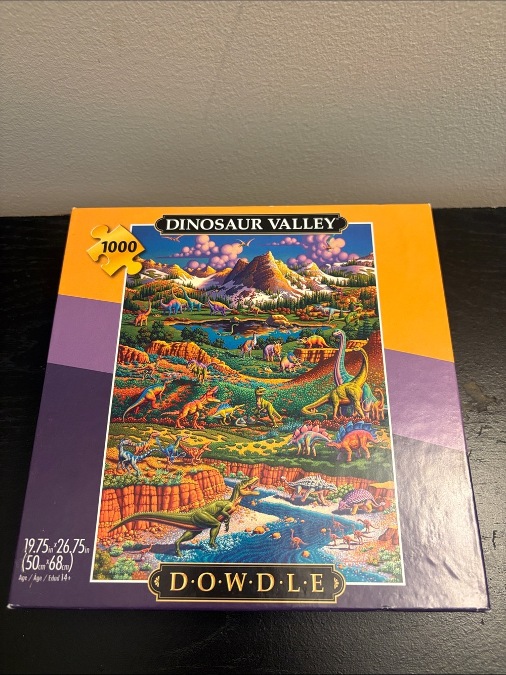Dinosaur Valley 1000-Piece Jigsaw Puzzle - Purple/Orange